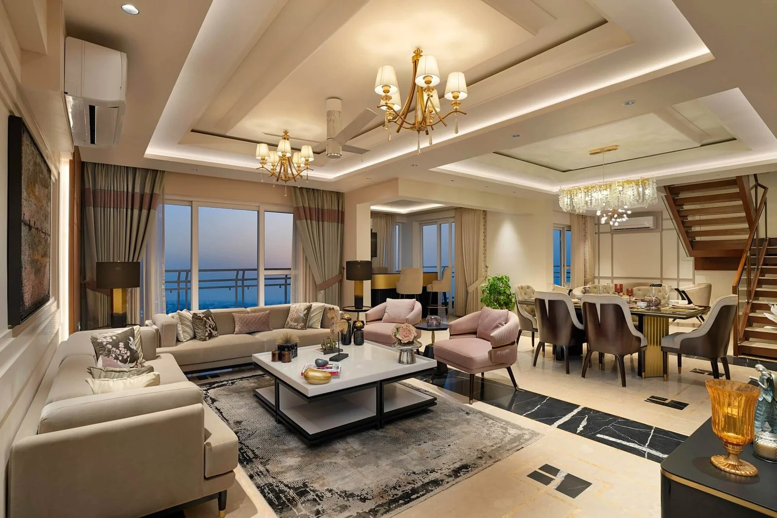 JLPL Falcon View Living and Dining Room